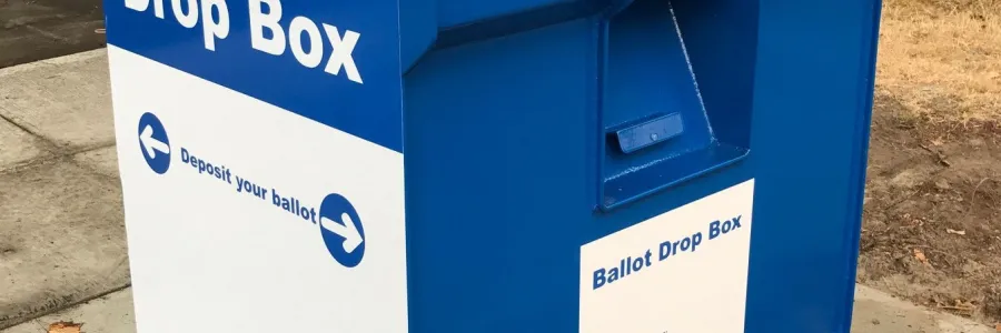 A Cowlitz County Washington Ballot Dop Box